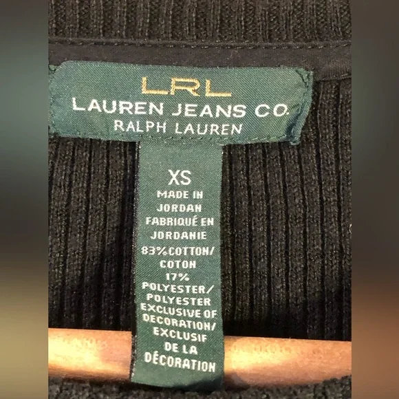 NWOT RALPH LAUREN sz XS rib knit sweater - Picture 3 of 7
